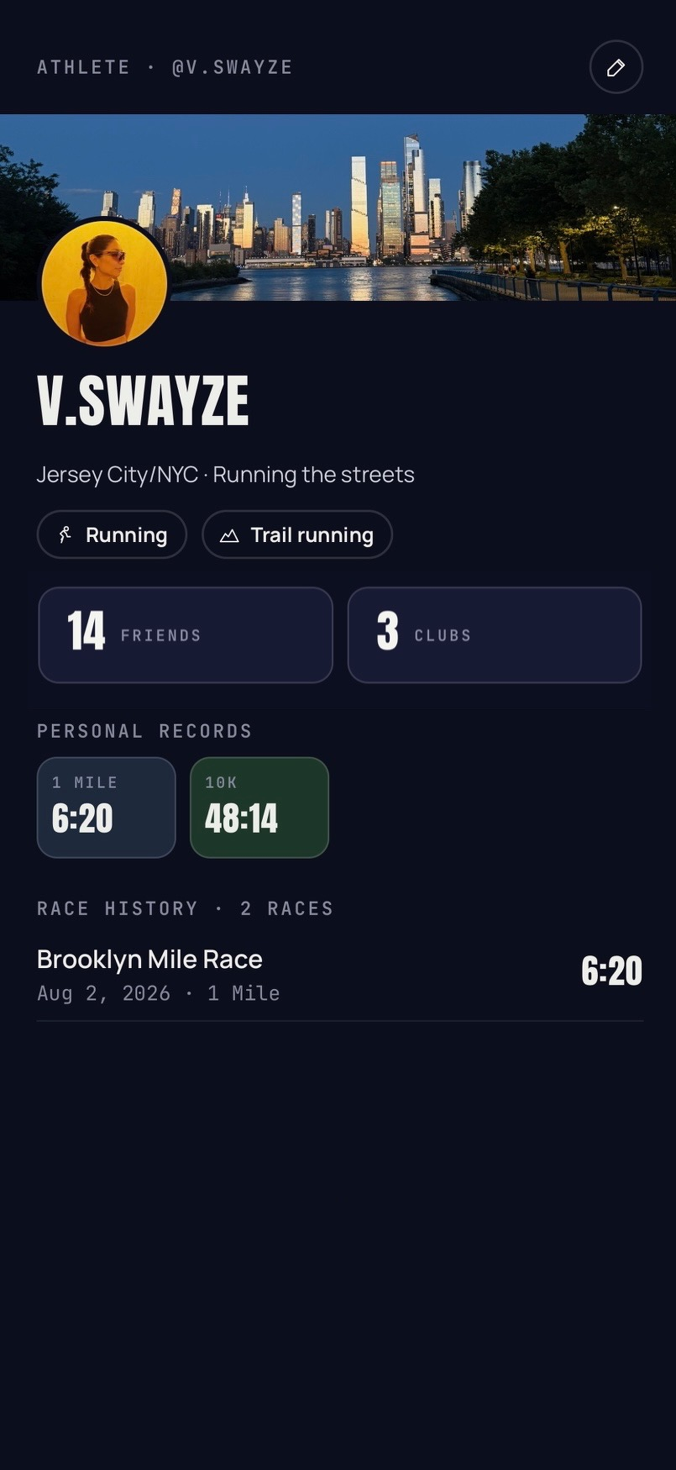 A Bib athlete profile